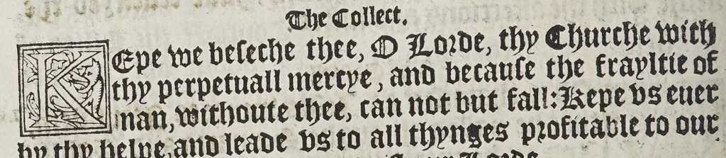 An illustration from The booke of the common prayer and administracion of the sacramentes, and other rites and ceremonies of the churche: after the vse of the Churche of England., 1549, leaf 184