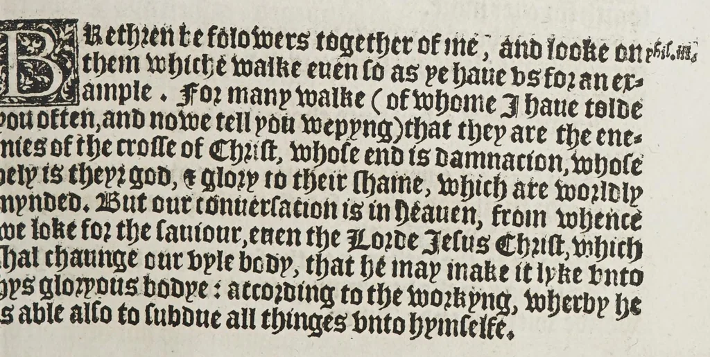 An illustration from The booke of the common prayer and administracion of the sacramentes, and other rites and ceremonies of the churche: after the vse of the Churche of England., 1549, leaf 199