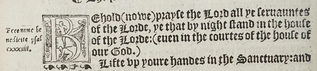An illustration from The booke of the common prayer and administracion of the sacramentes, and other rites and ceremonies of the churche: after the vse of the Churche of England., 1549, leaf 210