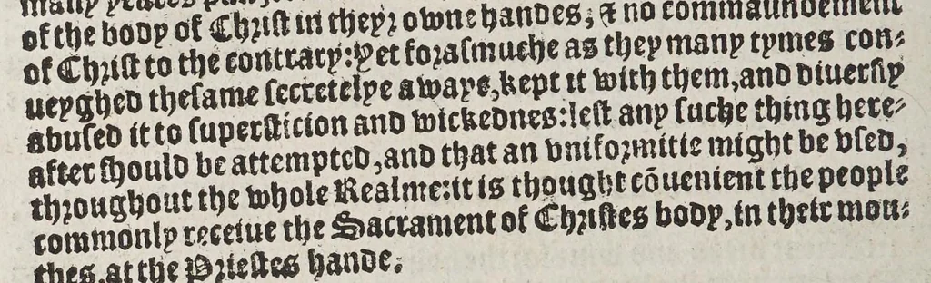 An illustration from The booke of the common prayer and administracion of the sacramentes, and other rites and ceremonies of the churche: after the vse of the Churche of England., 1549, leaf 268