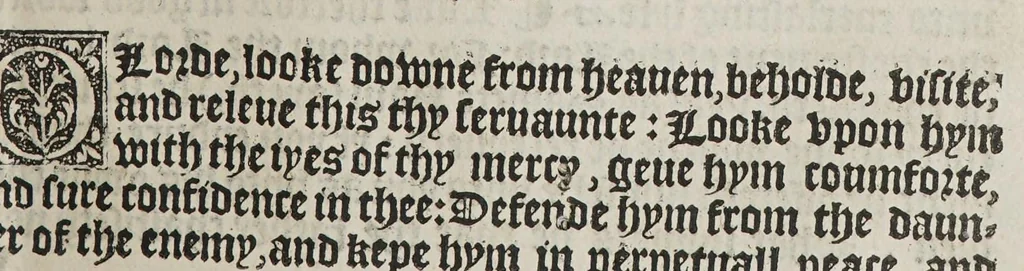 An illustration from The booke of the common prayer and administracion of the sacramentes, and other rites and ceremonies of the churche: after the vse of the Churche of England., 1549, leaf 303