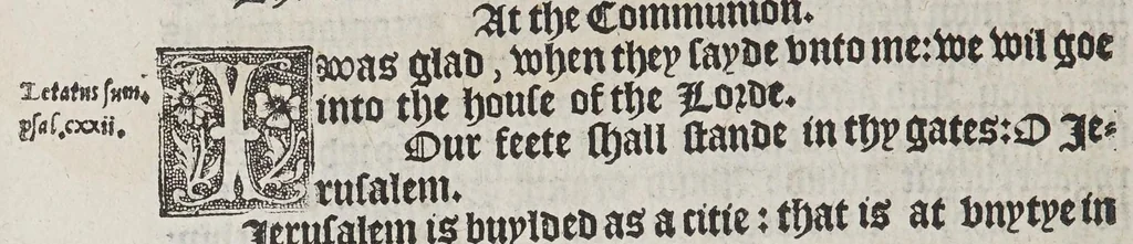 An illustration from The booke of the common prayer and administracion of the sacramentes, and other rites and ceremonies of the churche: after the vse of the Churche of England., 1549, leaf 60