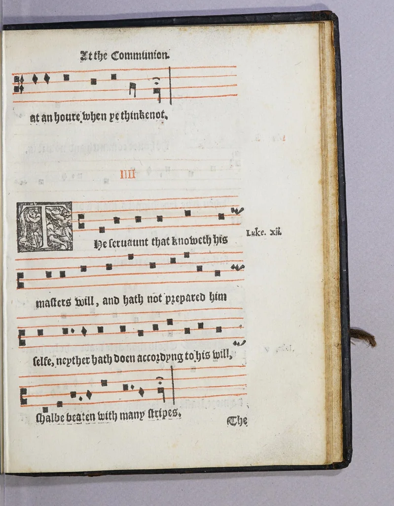 An illustration from The booke of common praier noted. 1550., 1550, leaf 111