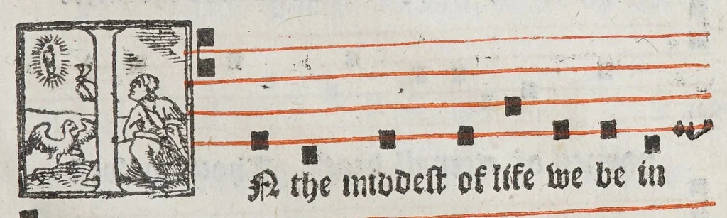 An illustration from The booke of common praier noted. 1550., 1550, leaf 127