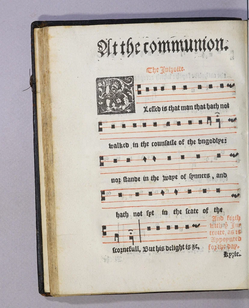 An illustration from The booke of common praier noted. 1550., 1550, leaf 72