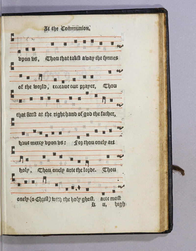 An illustration from The booke of common praier noted. 1550., 1550, leaf 75