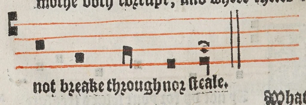 An illustration from The booke of common praier noted. 1550., 1550, leaf 82