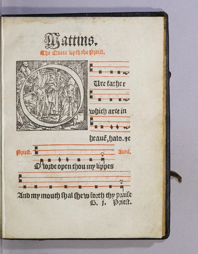 An illustration from The booke of common praier noted. 1550., 1550, leaf 9
