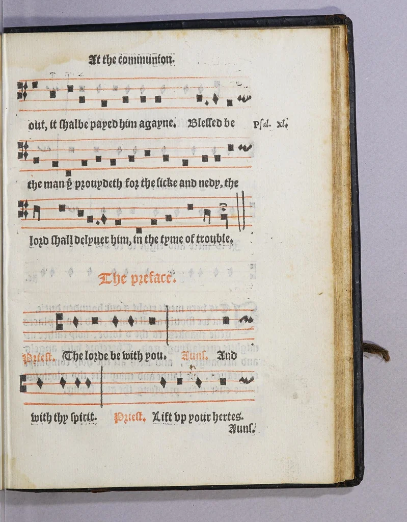 An illustration from The booke of common praier noted. 1550., 1550, leaf 95