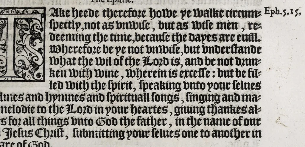An illustration from The booke of common prayer and administration of the sacraments and other rites and ceremonies in the Church of England, 1581, leaf 189