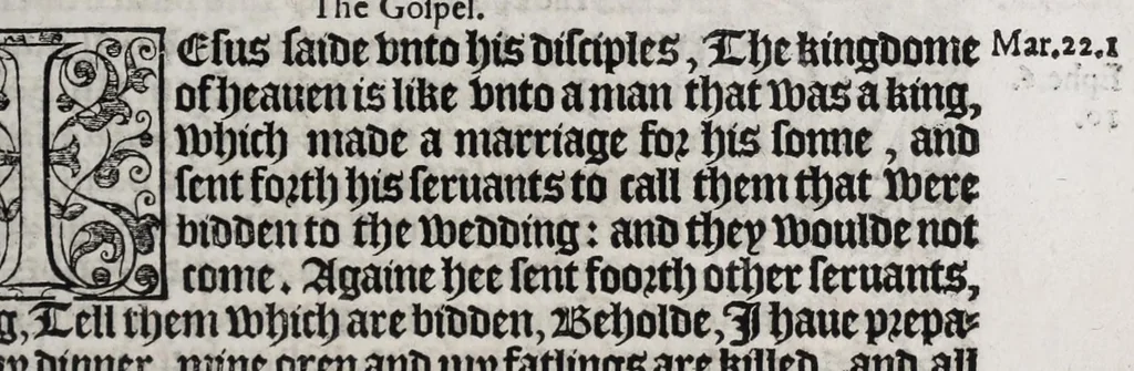 An illustration from The booke of common prayer and administration of the sacraments and other rites and ceremonies in the Church of England, 1581, leaf 189