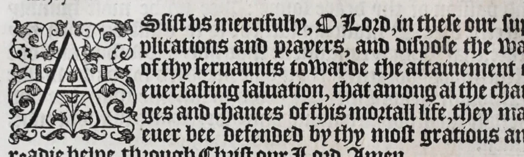 An illustration from The booke of common prayer and administration of the sacraments and other rites and ceremonies in the Church of England, 1581, leaf 242