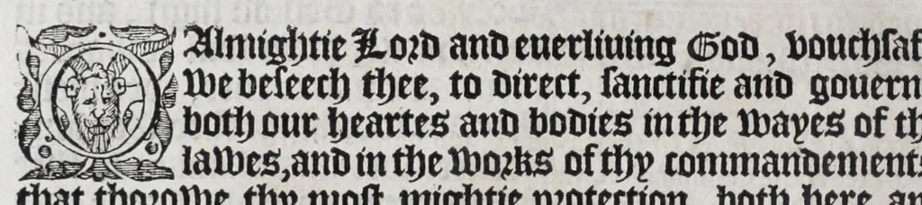 An illustration from The booke of common prayer and administration of the sacraments and other rites and ceremonies in the Church of England, 1581, leaf 242