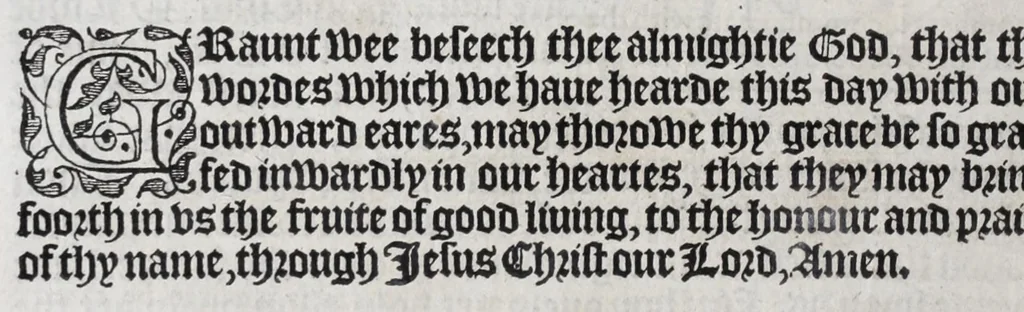 An illustration from The booke of common prayer and administration of the sacraments and other rites and ceremonies in the Church of England, 1581, leaf 242