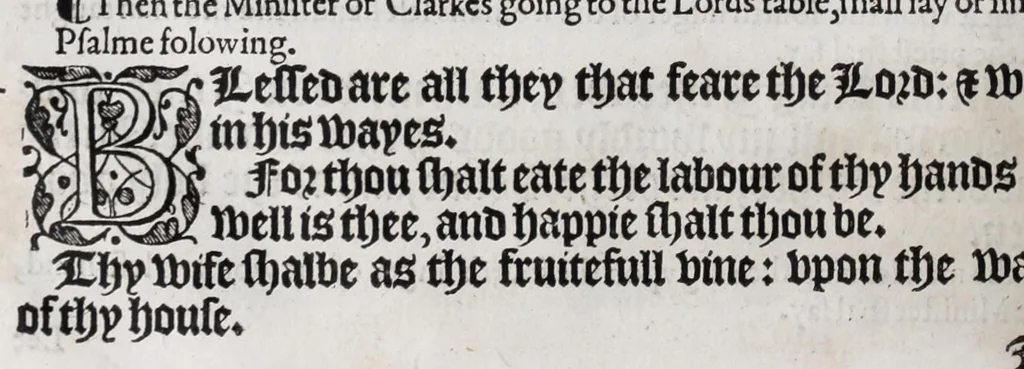 An illustration from The booke of common prayer and administration of the sacraments and other rites and ceremonies in the Church of England, 1581, leaf 266