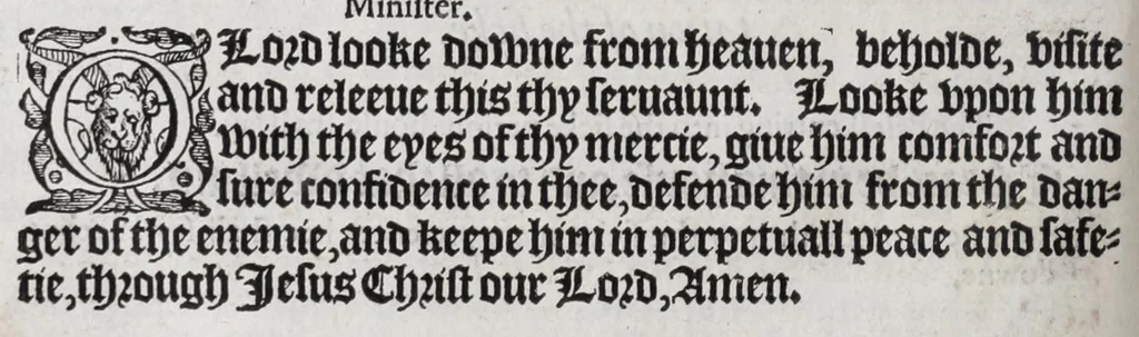 An illustration from The booke of common prayer and administration of the sacraments and other rites and ceremonies in the Church of England, 1581, leaf 272