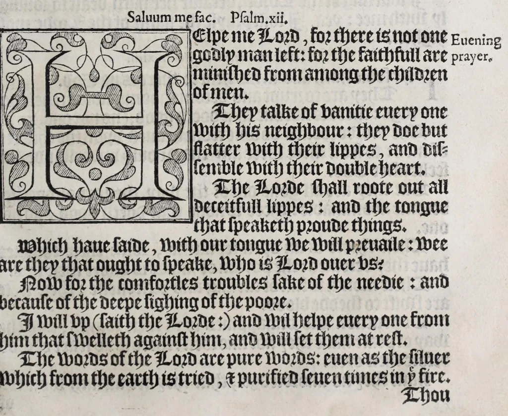 An illustration from The booke of common prayer and administration of the sacraments and other rites and ceremonies in the Church of England, 1581, leaf 305