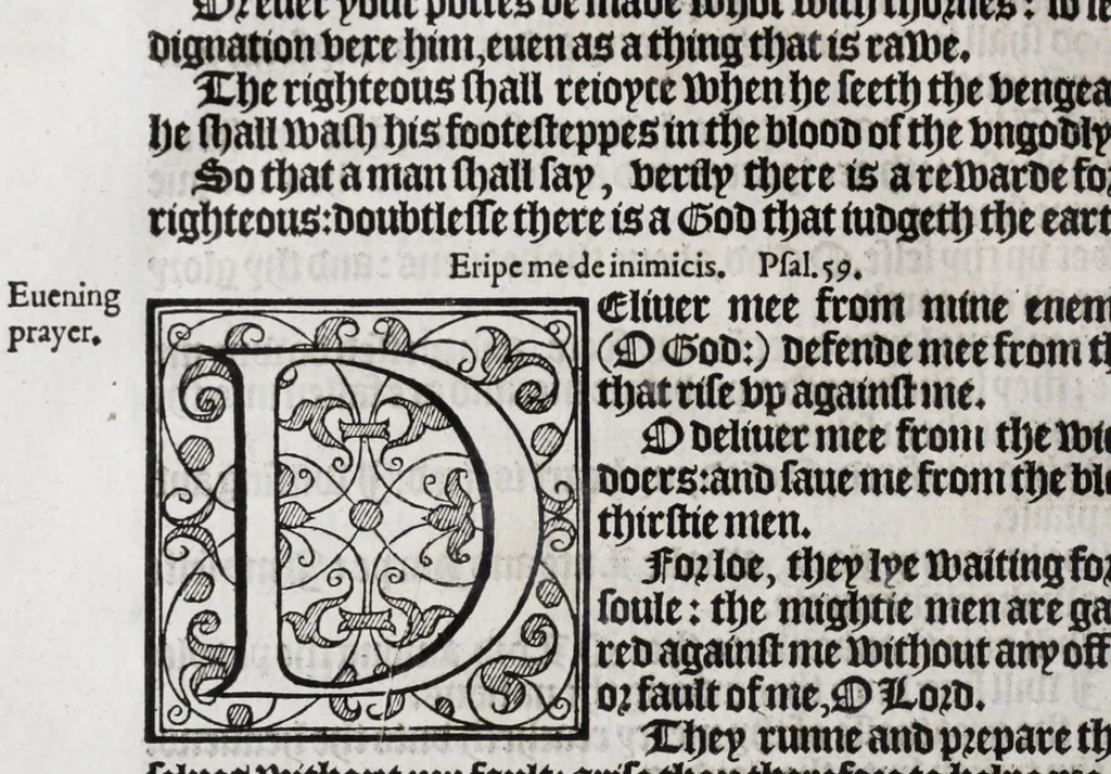 An illustration from The booke of common prayer and administration of the sacraments and other rites and ceremonies in the Church of England, 1581, leaf 350