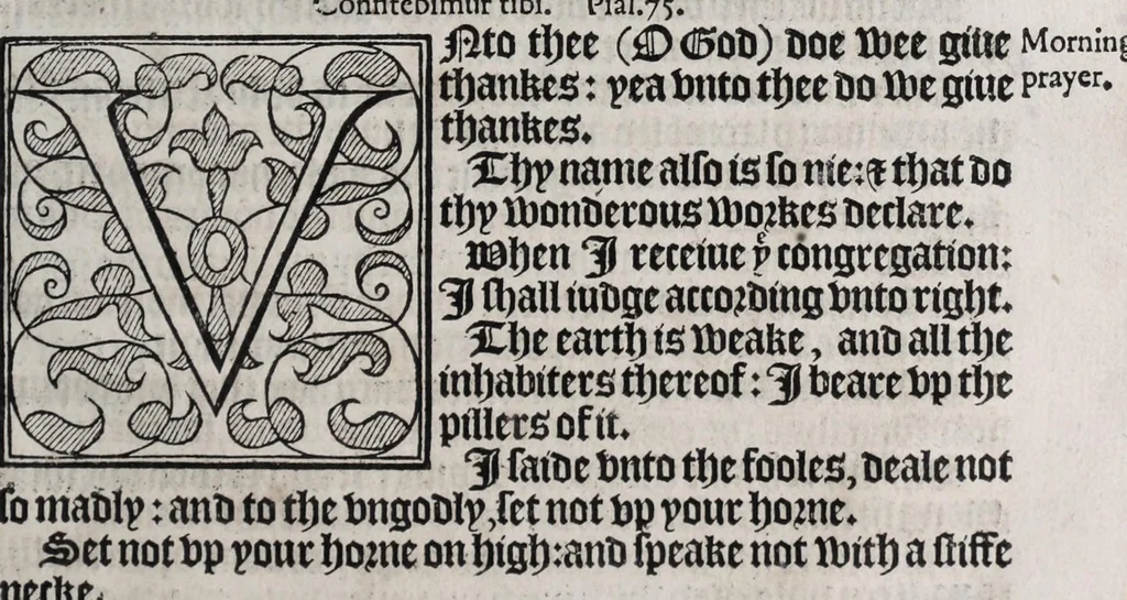 An illustration from The booke of common prayer and administration of the sacraments and other rites and ceremonies in the Church of England, 1581, leaf 367