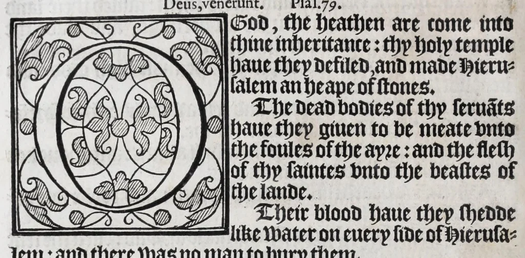 An illustration from The booke of common prayer and administration of the sacraments and other rites and ceremonies in the Church of England, 1581, leaf 374
