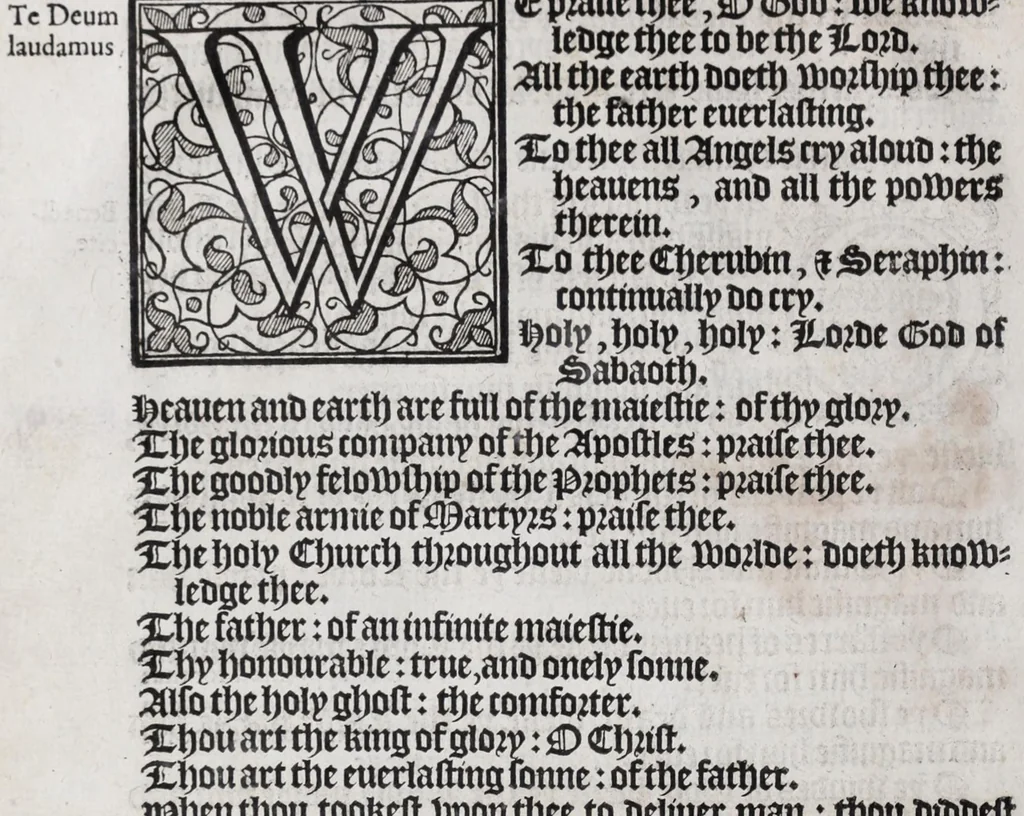 An illustration from The booke of common prayer and administration of the sacraments and other rites and ceremonies in the Church of England, 1581, leaf 48