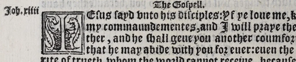 An illustration from The booke of common prayer, and adminystracion of the sacramentes, and other rytes, and ceremonies in the Churche of Englande, 1552, leaf 146