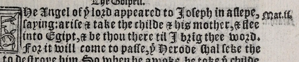 An illustration from The booke of common prayer, and adminystracion of the sacramentes, and other rytes, and ceremonies in the Churche of Englande, 1552, leaf 73