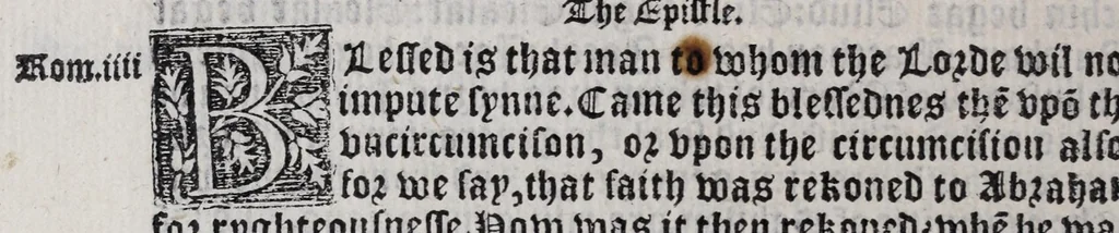 An illustration from The booke of common prayer, and adminystracion of the sacramentes, and other rytes, and ceremonies in the Churche of Englande, 1552, leaf 76