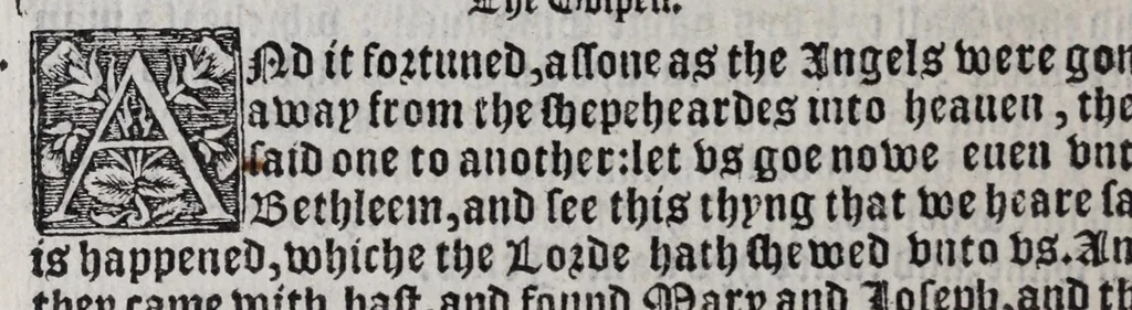 An illustration from The booke of common prayer, and adminystracion of the sacramentes, and other rytes, and ceremonies in the Churche of Englande, 1552, leaf 76