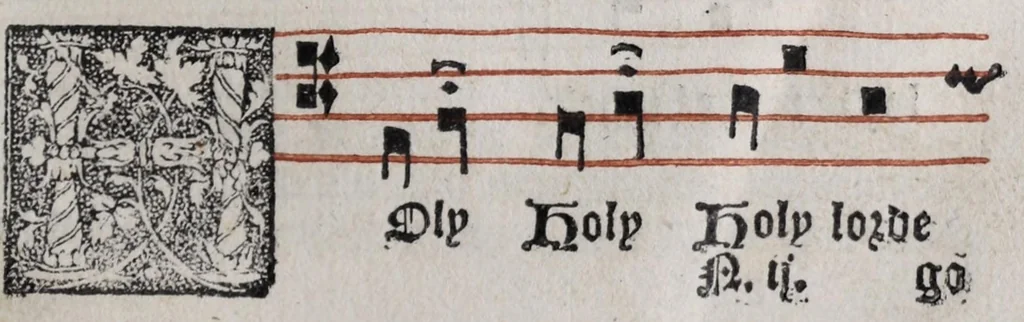 An illustration from The booke of common praier noted, 1550, leaf 103