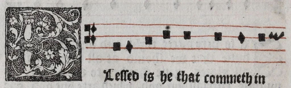 An illustration from The booke of common praier noted, 1550, leaf 104