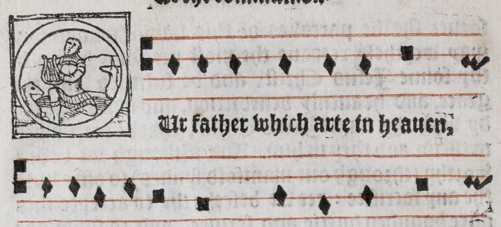 An illustration from The booke of common praier noted, 1550, leaf 112
