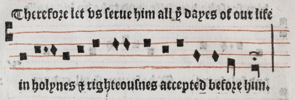 An illustration from The booke of common praier noted, 1550, leaf 116