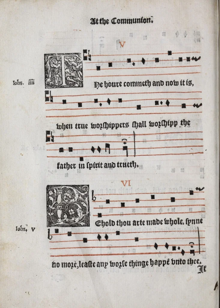 An illustration from The booke of common praier noted, 1550, leaf 118