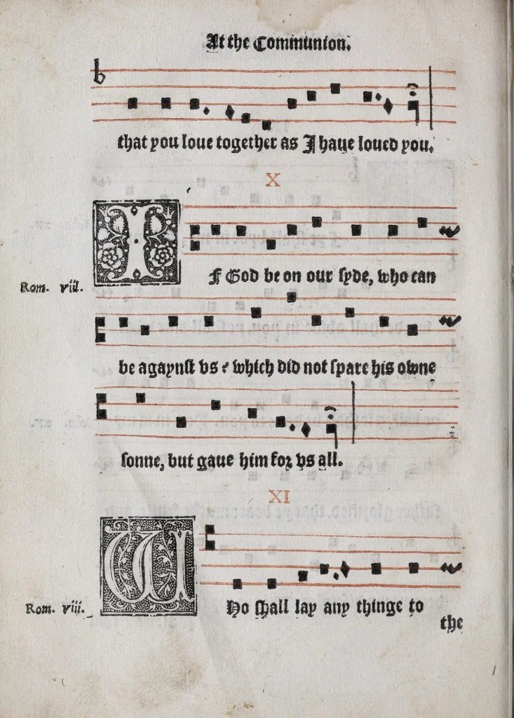 An illustration from The booke of common praier noted, 1550, leaf 122