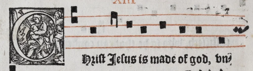 An illustration from The booke of common praier noted, 1550, leaf 126