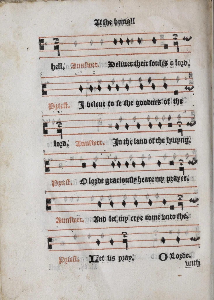 An illustration from The booke of common praier noted, 1550, leaf 142