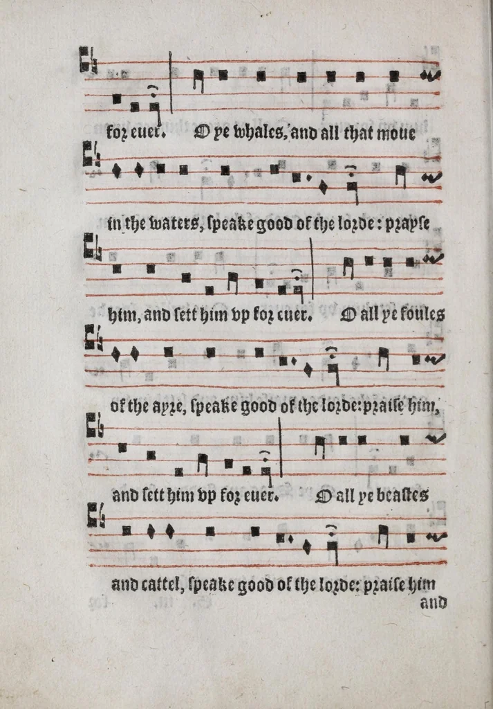 An illustration from The booke of common praier noted, 1550, leaf 56