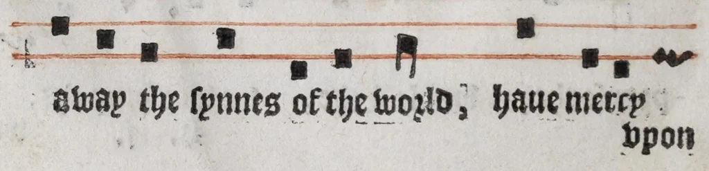 An illustration from The booke of common praier noted, 1550, leaf 76