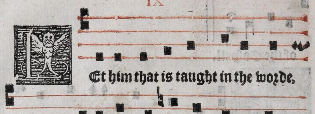 An illustration from The booke of common praier noted, 1550, leaf 92
