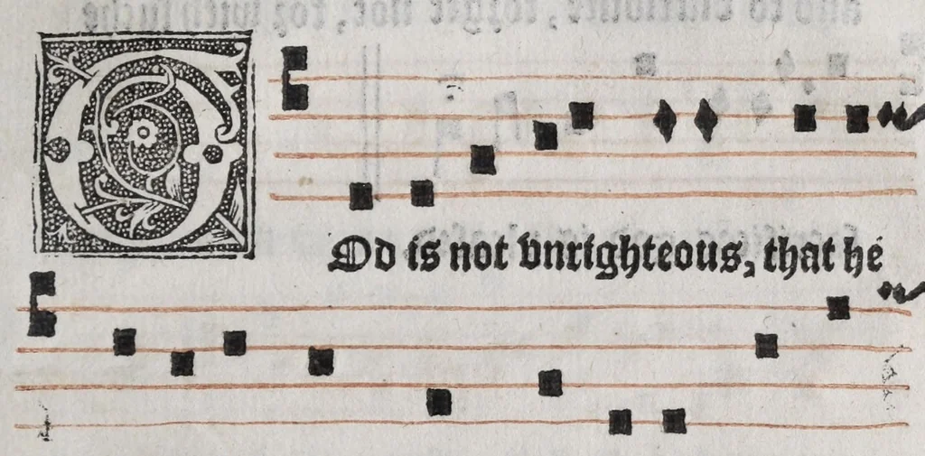 An illustration from The booke of common praier noted, 1550, leaf 95