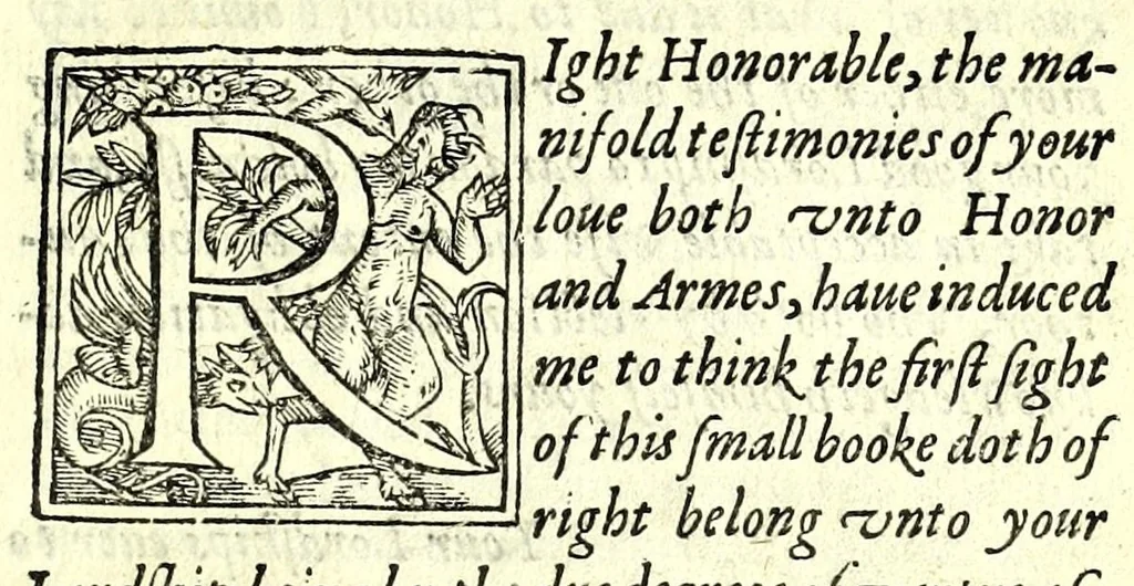 An illustration from The booke of honor and armes, 1590, leaf 9