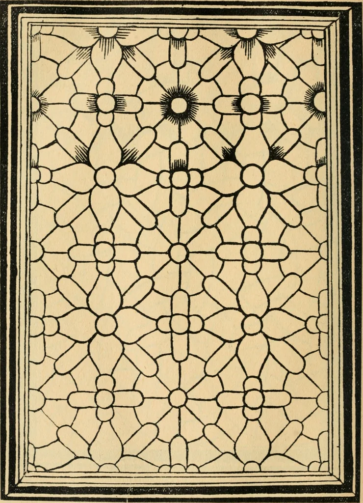 An illustration from A booke of sundry draughtes principaly serving for glasiers: and not impertinent for plasters, and gardiners : besides sundry other professions. Whereunto is annexed the manner how to anniel in glas: and also the true forme of the fornace, and the secretes thereof, 1615, leaf 101