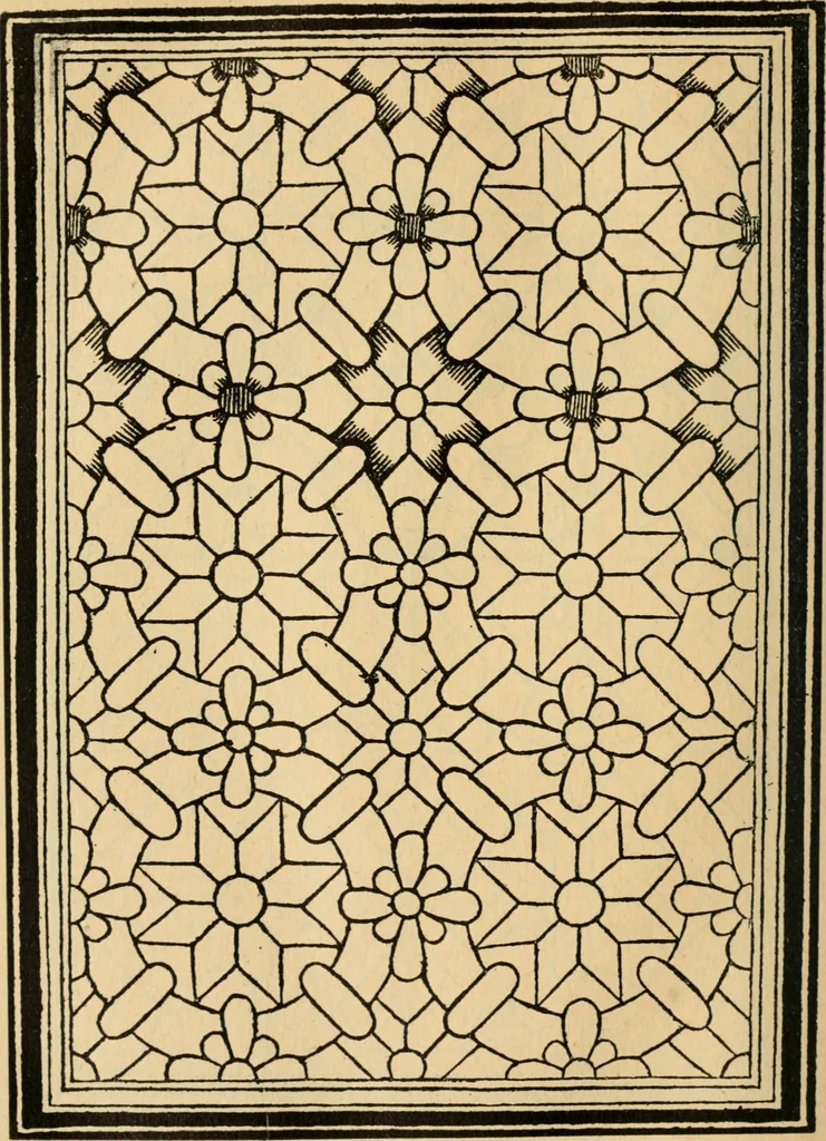An illustration from A booke of sundry draughtes principaly serving for glasiers: and not impertinent for plasters, and gardiners : besides sundry other professions. Whereunto is annexed the manner how to anniel in glas: and also the true forme of the fornace, and the secretes thereof, 1615, leaf 103