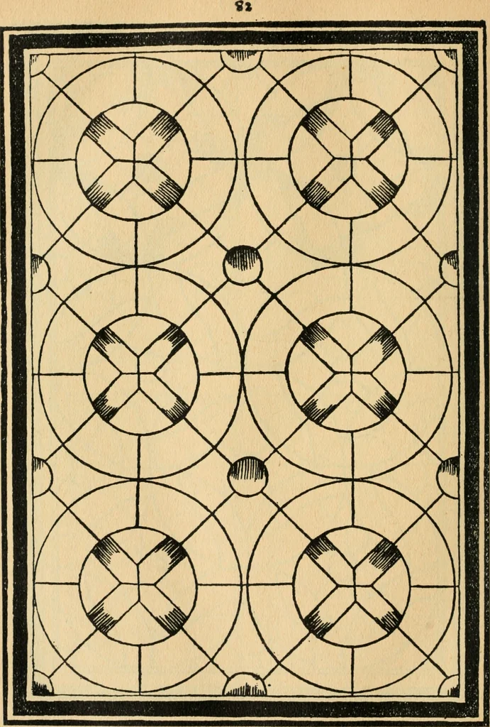 An illustration from A booke of sundry draughtes principaly serving for glasiers: and not impertinent for plasters, and gardiners : besides sundry other professions. Whereunto is annexed the manner how to anniel in glas: and also the true forme of the fornace, and the secretes thereof, 1615, leaf 109