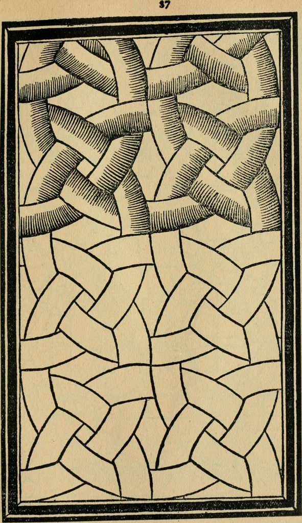 An illustration from A booke of sundry draughtes principaly serving for glasiers: and not impertinent for plasters, and gardiners : besides sundry other professions. Whereunto is annexed the manner how to anniel in glas: and also the true forme of the fornace, and the secretes thereof, 1615, leaf 114