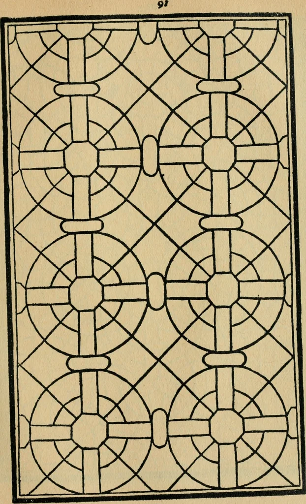 An illustration from A booke of sundry draughtes principaly serving for glasiers: and not impertinent for plasters, and gardiners : besides sundry other professions. Whereunto is annexed the manner how to anniel in glas: and also the true forme of the fornace, and the secretes thereof, 1615, leaf 118