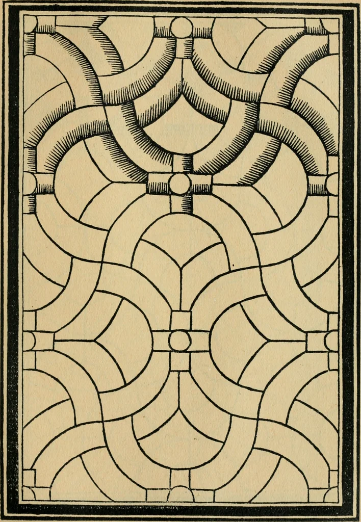 An illustration from A booke of sundry draughtes principaly serving for glasiers: and not impertinent for plasters, and gardiners : besides sundry other professions. Whereunto is annexed the manner how to anniel in glas: and also the true forme of the fornace, and the secretes thereof, 1615, leaf 122