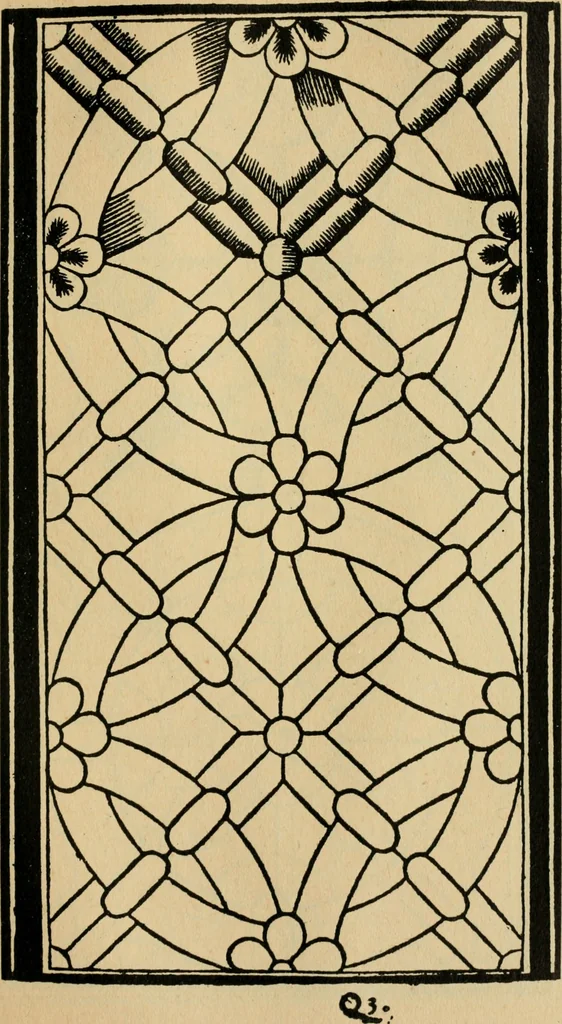 An illustration from A booke of sundry draughtes principaly serving for glasiers: and not impertinent for plasters, and gardiners : besides sundry other professions. Whereunto is annexed the manner how to anniel in glas: and also the true forme of the fornace, and the secretes thereof, 1615, leaf 128