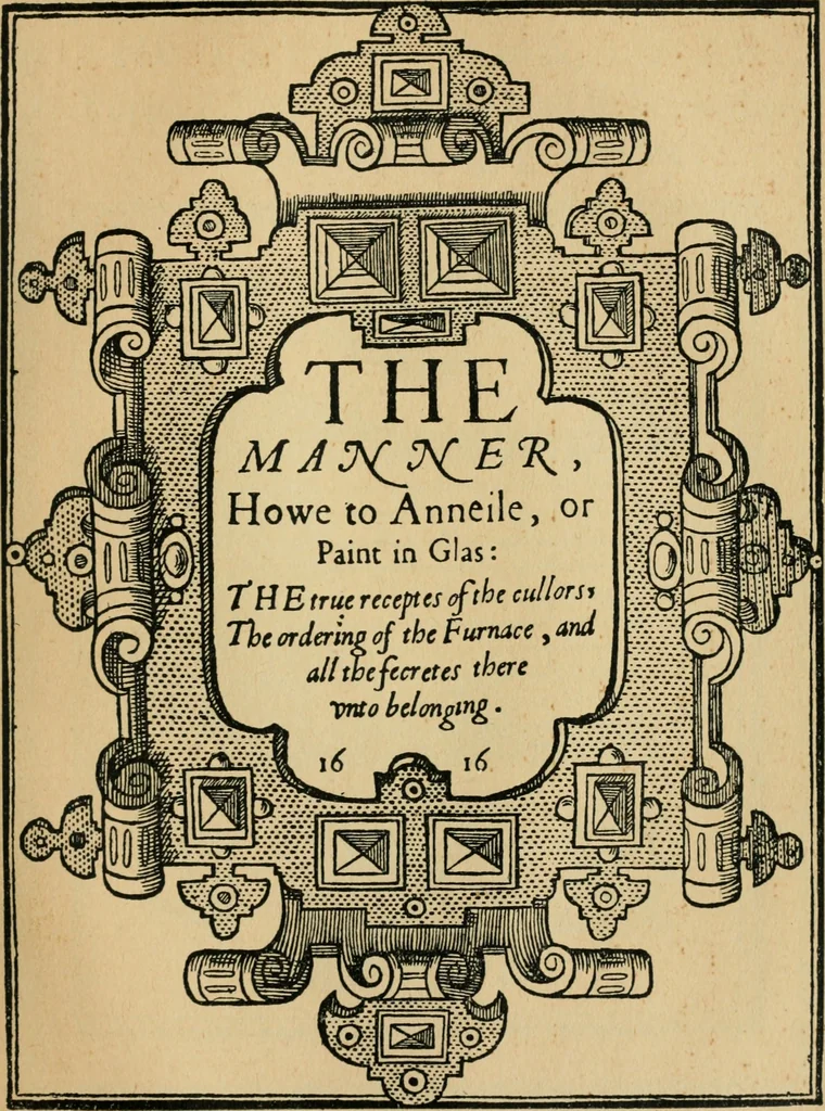 An illustration from A booke of sundry draughtes principaly serving for glasiers: and not impertinent for plasters, and gardiners : besides sundry other professions. Whereunto is annexed the manner how to anniel in glas: and also the true forme of the fornace, and the secretes thereof, 1615, leaf 132